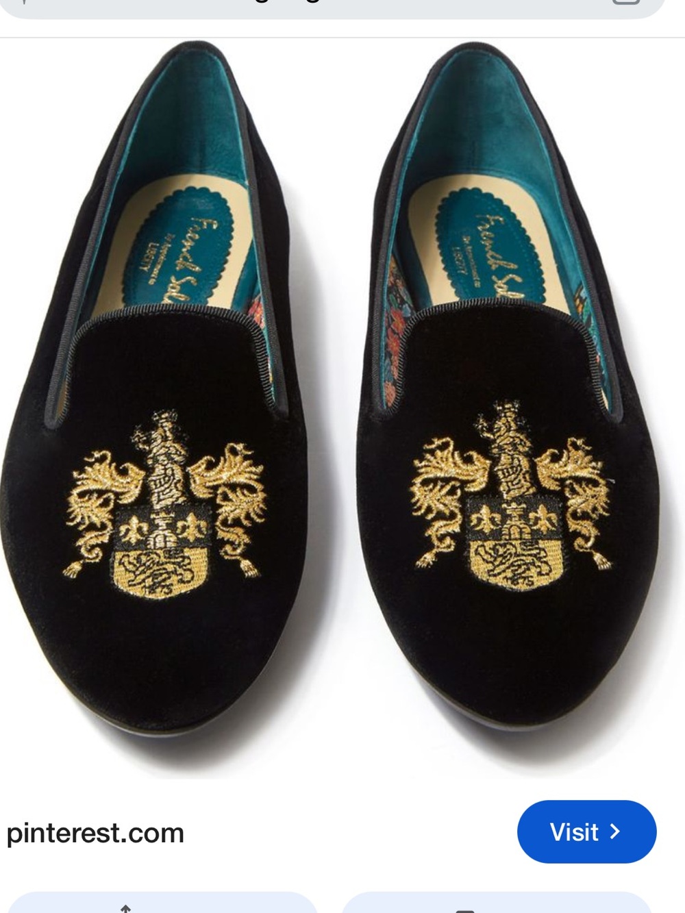 French Sole x Liberty Velvet Embroidered Loafer Women’s 36/6